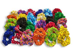 SCRUNCHIE FLORES (12 PZ)