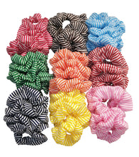 Cargar imagen en el visor de la galería, SCRUNCHIE RAYAS (12 PZ)
