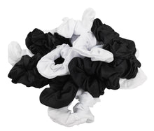 Cargar imagen en el visor de la galería, SCRUNCHIES BLANCO Y NEGRO (12PZ)
