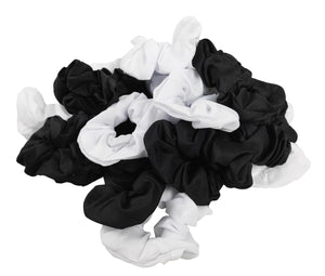 SCRUNCHIES BLANCO Y NEGRO (12PZ)