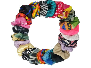 SCRUNCHIE JUMBO ESTAMPADA MIX (12 PZ)