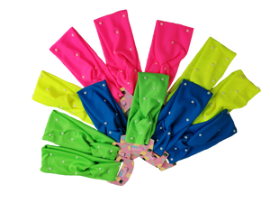 TURBANTE NEON CON PERLA (12 PZ)