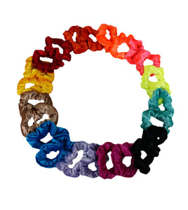 SCRUNCHIES TIPO TERCIOPELO (12PZ)