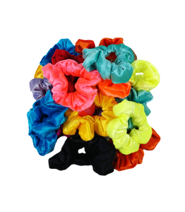 SCRUNCHIES TIPO TERCIOPELO (12PZ)