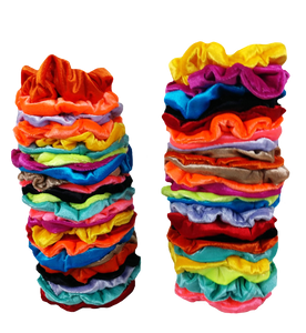 SCRUNCHIES TIPO TERCIOPELO (12PZ)